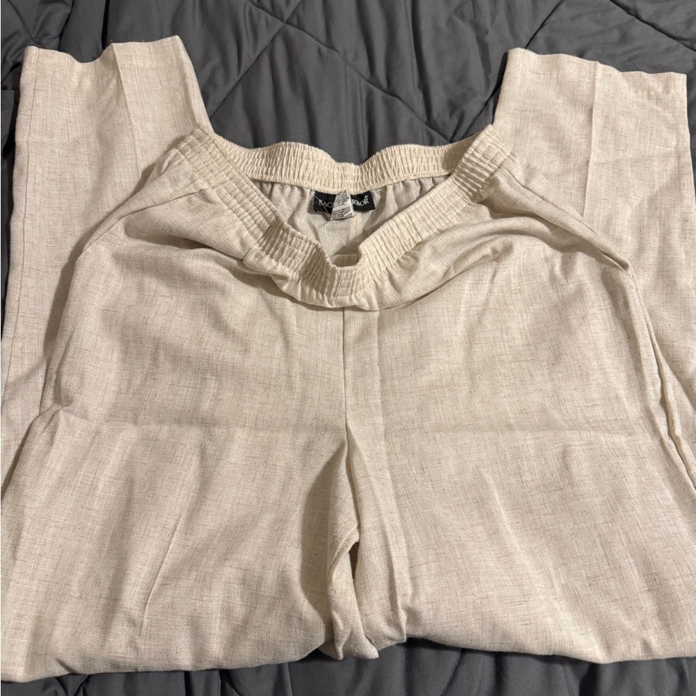 Women's Cream linen Pants